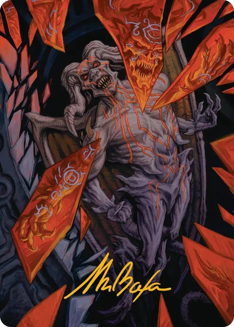 Image for Curse-Marred Demon Art Card (Gold-Stamped Signature) (37) (ASFRA) - Magic: The Gathering