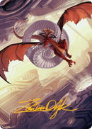 Image for Draconic Visitor Art Card (Gold-Stamped Signature) (49) (ASFRA) - Magic: The Gathering