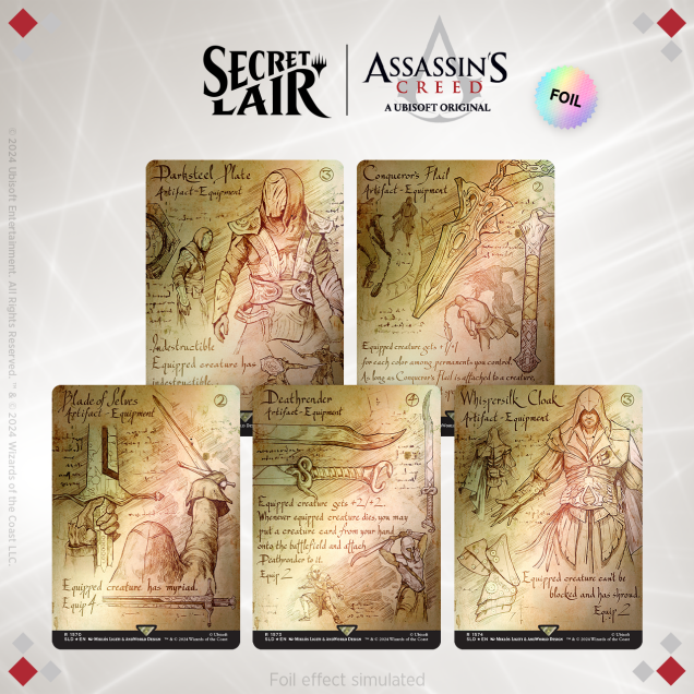 Secret Lair X Assassin’s Creed: Da Vinci’s Designs