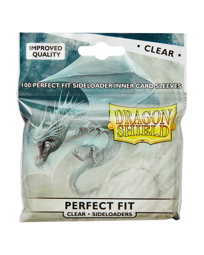 Dragon Shield 100 Sleeves, Perfect Fit - Clear (Side-loading)