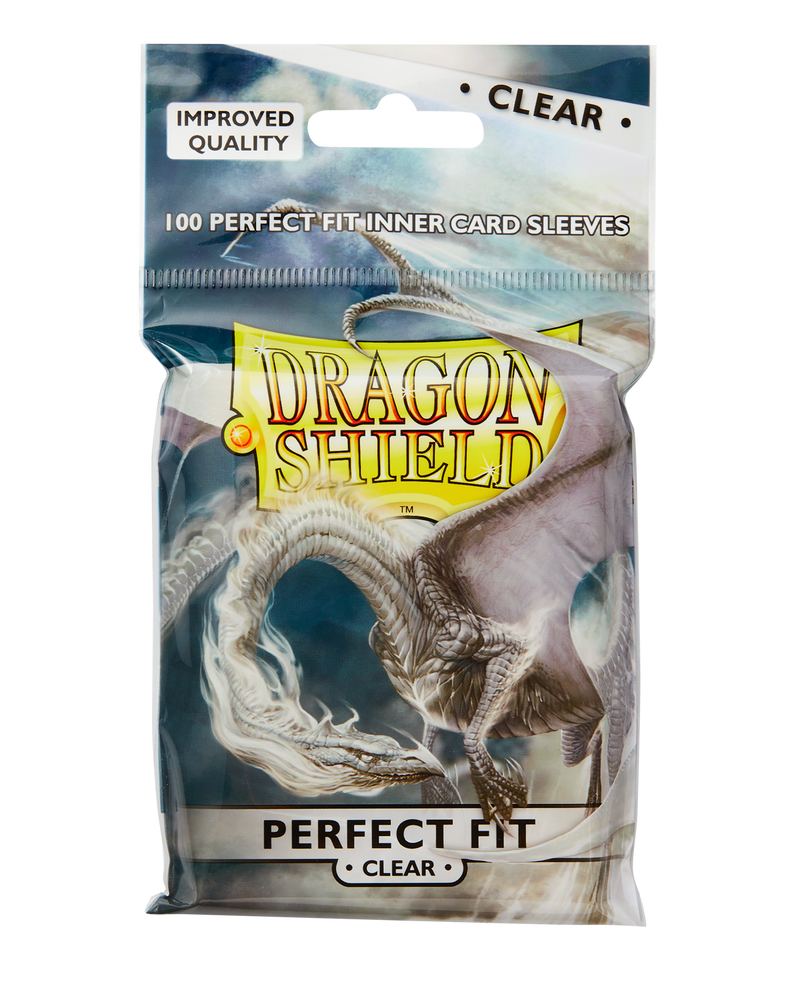 Dragon Shield 100 Sleeves, Perfect Fit - Clear - Top-loading