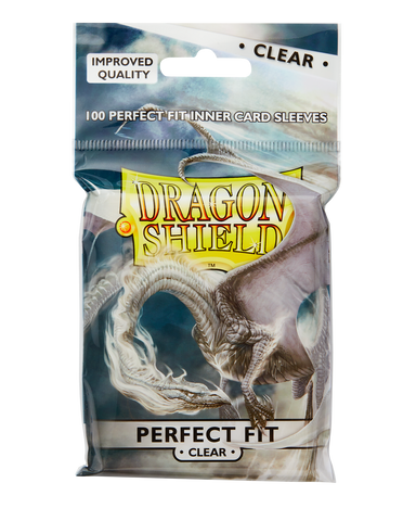 Dragon Shield 100 Sleeves, Perfect Fit - Clear - Top-loading