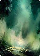 Swamp 1 Art Card (Gold-Stamped Signature) [Art Series: Zendikar Rising]