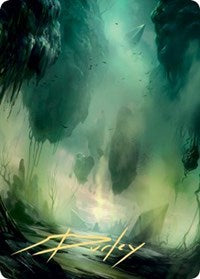 Swamp 1 Art Card (Gold-Stamped Signature) [Art Series: Zendikar Rising]