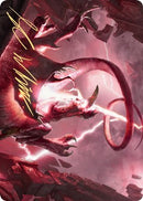 Thundering Rebuke Art Card (Gold-Stamped Signature) [Art Series: Zendikar Rising]