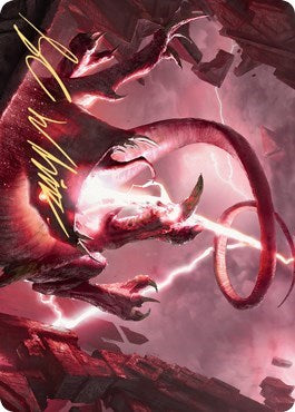 Thundering Rebuke Art Card (Gold-Stamped Signature) [Art Series: Zendikar Rising]