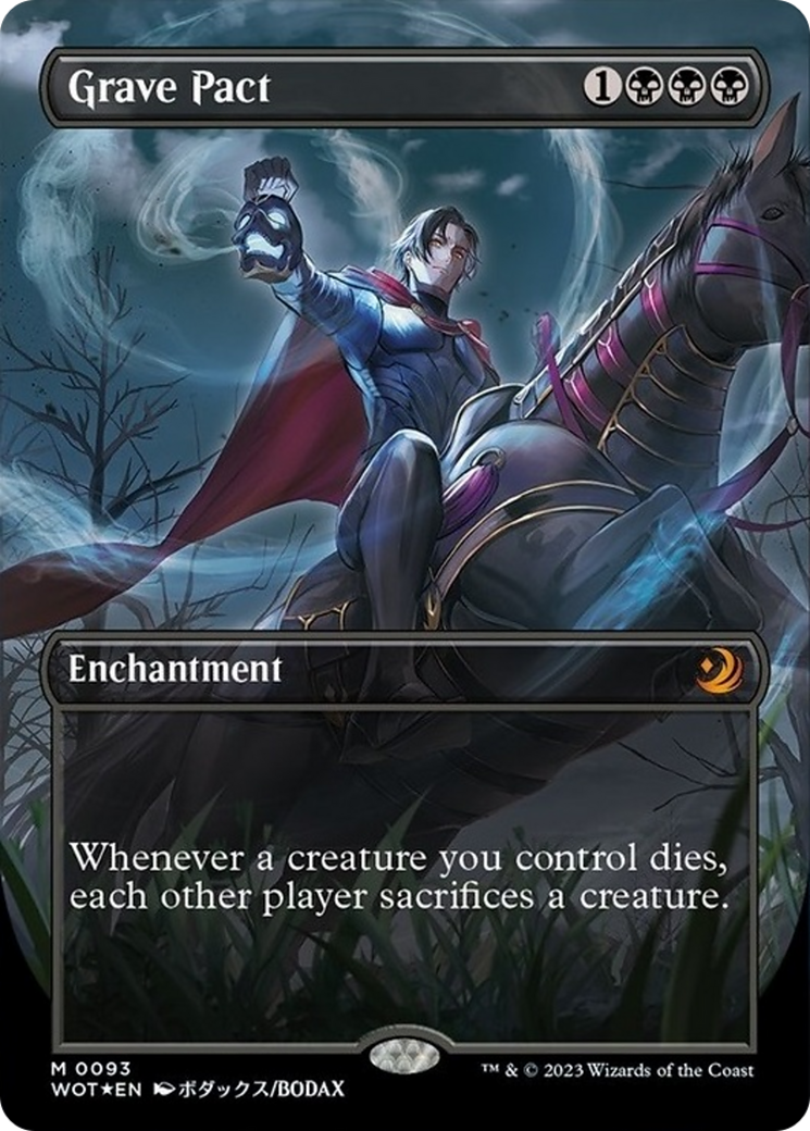 Grave Pact (Anime Borderless) (Confetti Foil) [Wilds of Eldraine: Ench