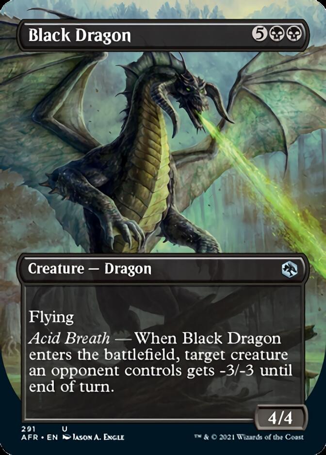 Black Dragon (Borderless Alternate Art) [Dungeons & Dragons: Adventure Black Dragon (Borderless Alternate Art) [Dungeons & Dragons: Adventure
